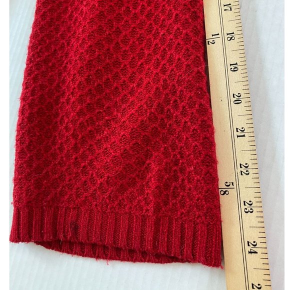 Style & Co Womens Red Cowl Neck Waffle Knit Tunic Size M with Pockets Coastal - Picture 10 of 10